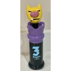 THREE FLOYDS GUMBALL HEAD SMOKING CAT Draft beer keg tap handle. INDIANA